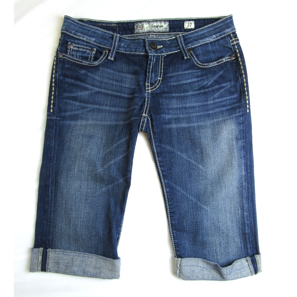 BKE Denim Jeans Sabrina Cuffed Capri Women's Size 27